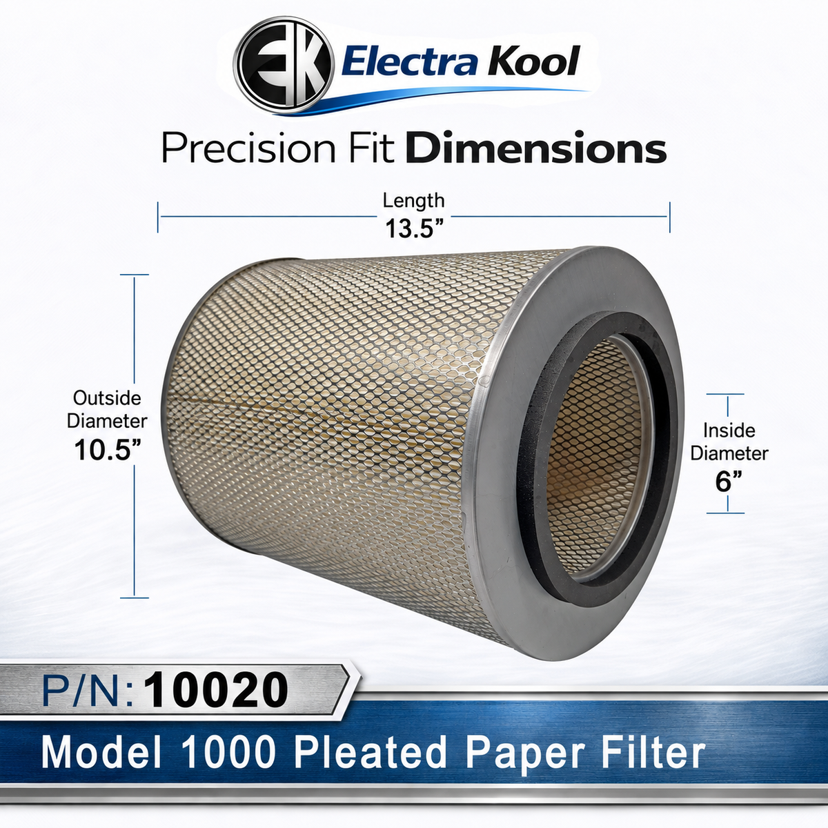 Electra-Kool Model 1000 pleated paper replacement filter