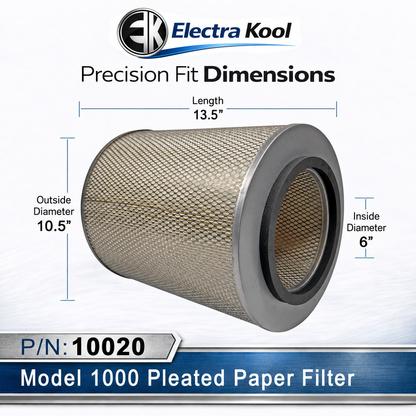 Electra-Kool Model 1000 pleated paper replacement filter