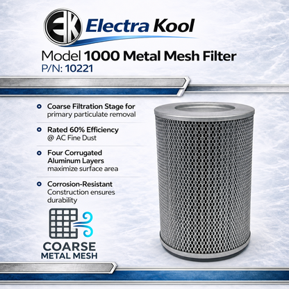 Electra-Kool Model 1000 metal mesh replacement filter