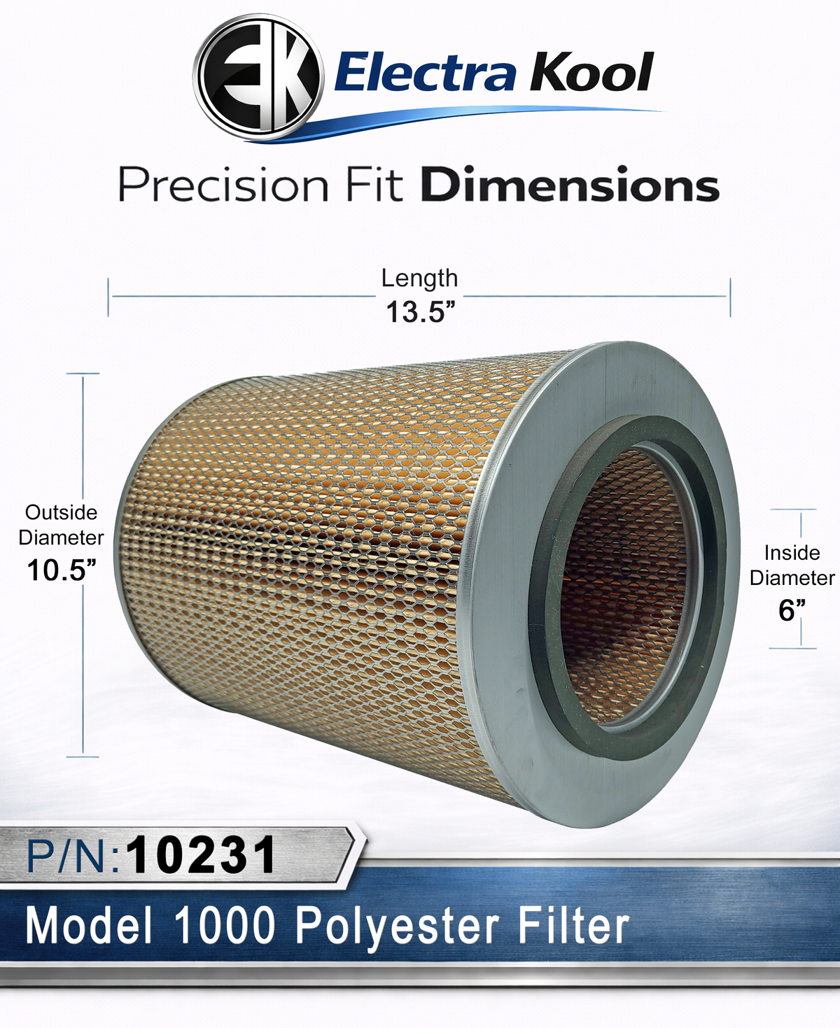 Electra-Kool Model 1000 polyester replacement filter