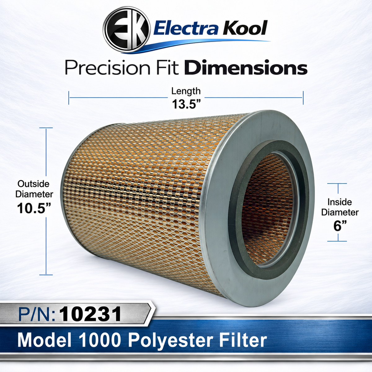 Electra-Kool Model 1000 polyester replacement filter