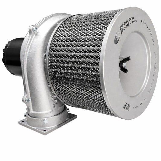 Electra-Kool Model 500 filtered blower with metal mesh filter