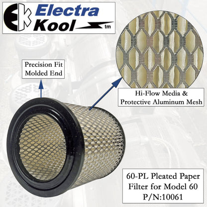 Electra-Kool Model 60 pleated paper replacement filter