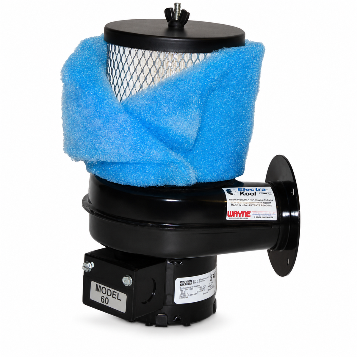 Electra-Kool Model 60 filtered blower with pleated paper filter