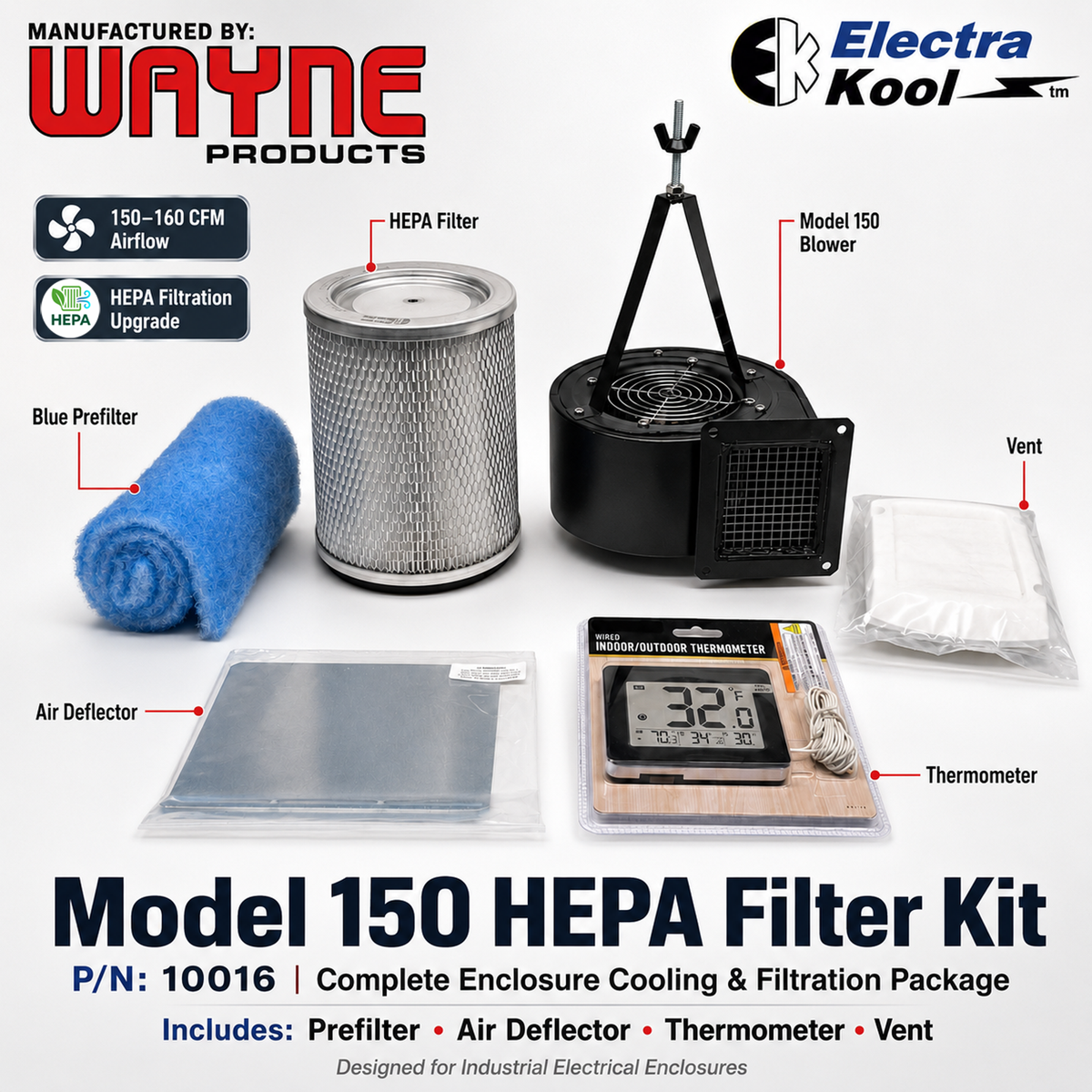 Electra-Kool Model 150 filtered blower with HEPA filter – alternate view 7