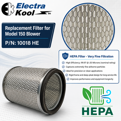 Electra-Kool Model 150 HEPA replacement filter