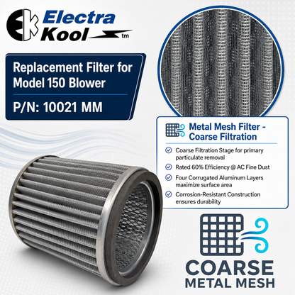 Electra-Kool Model 150 metal mesh replacement filter