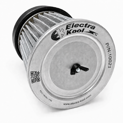 Electra-Kool Model 150 filtered blower with metal mesh filter – alternate view 2
