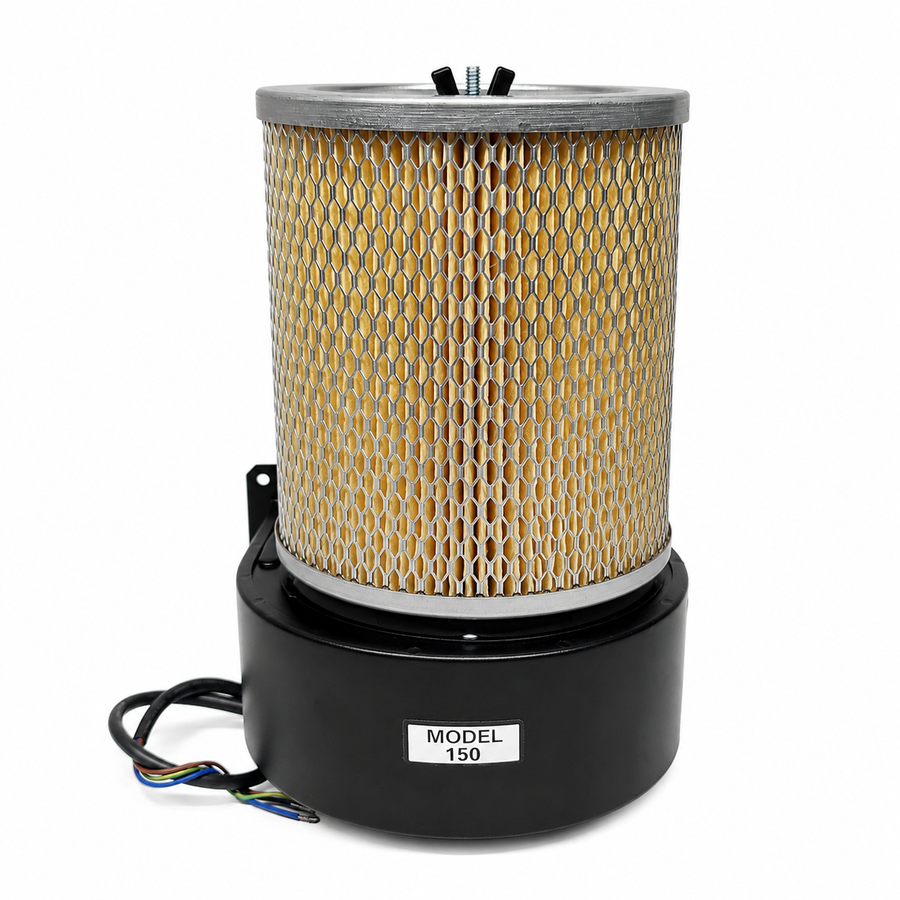 Electra-Kool Model 150 filtered blower with pleated paper filter alternate view