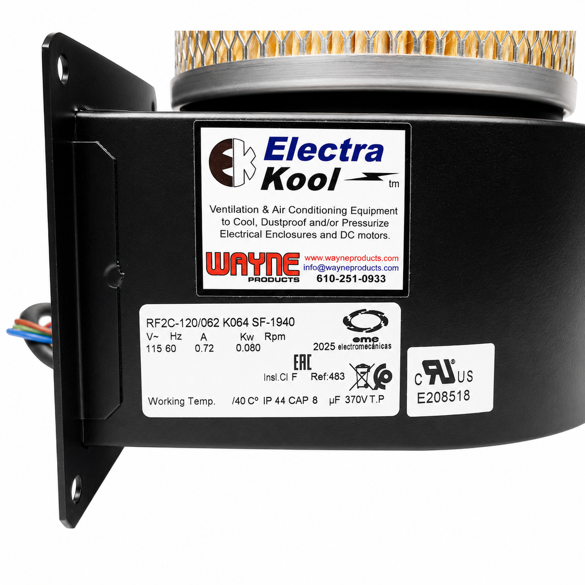 Electra-Kool Model 150 filtered blower with pleated paper filter – alternate view 7