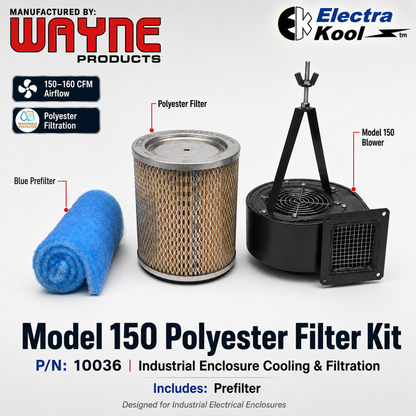Electra-Kool Model 150 filtered blower with pleated paper filter – alternate view 8