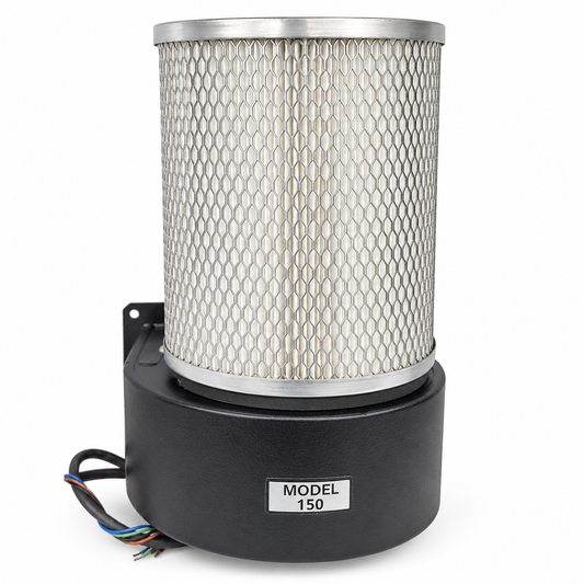 Electra-Kool Model 150 filtered blower with pleated paper filter alternate view