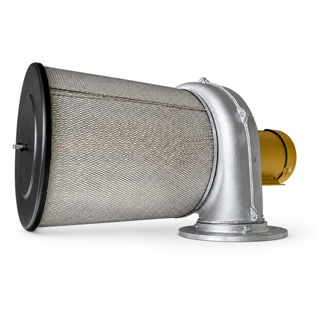 Electra-Kool Model 3000 filtered blower with pleated paper filter alternate view