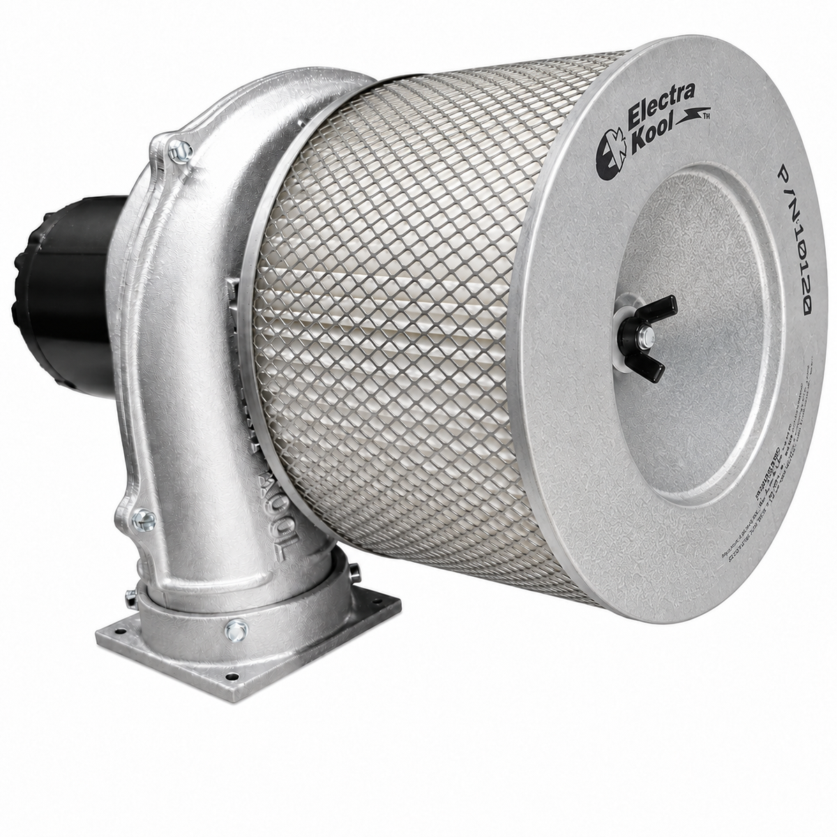 Electra-Kool Model 500 filtered blower with pleated paper filter alternate view