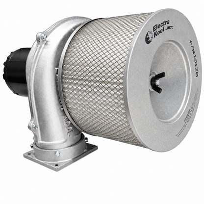 Electra-Kool Model 500 filtered blower with pleated paper filter alternate view