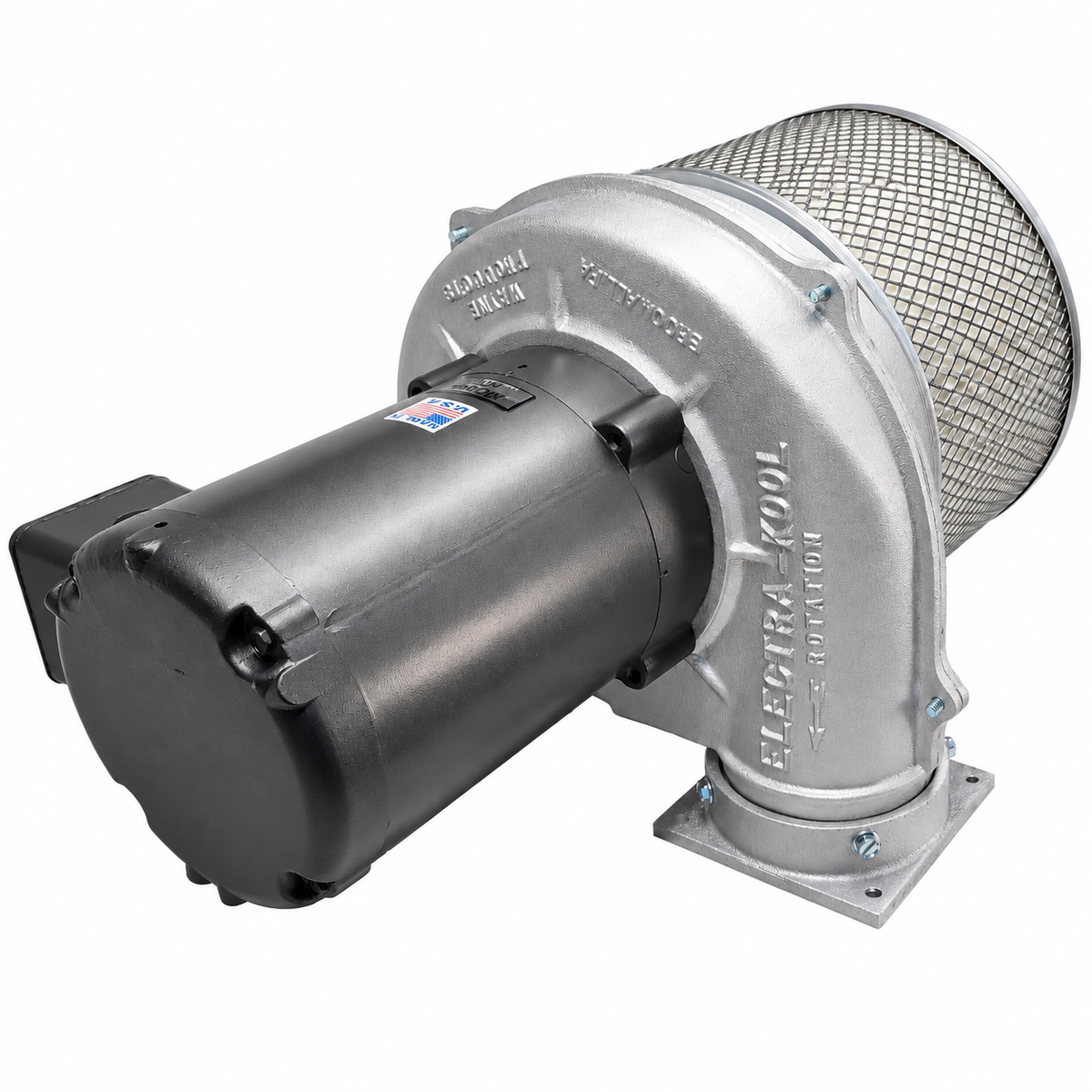 Electra-Kool Model 500 filtered blower with pleated paper filter alternate view