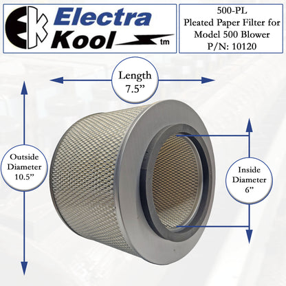 Electra-Kool Model 500 pleated paper replacement filter – alternate view 7
