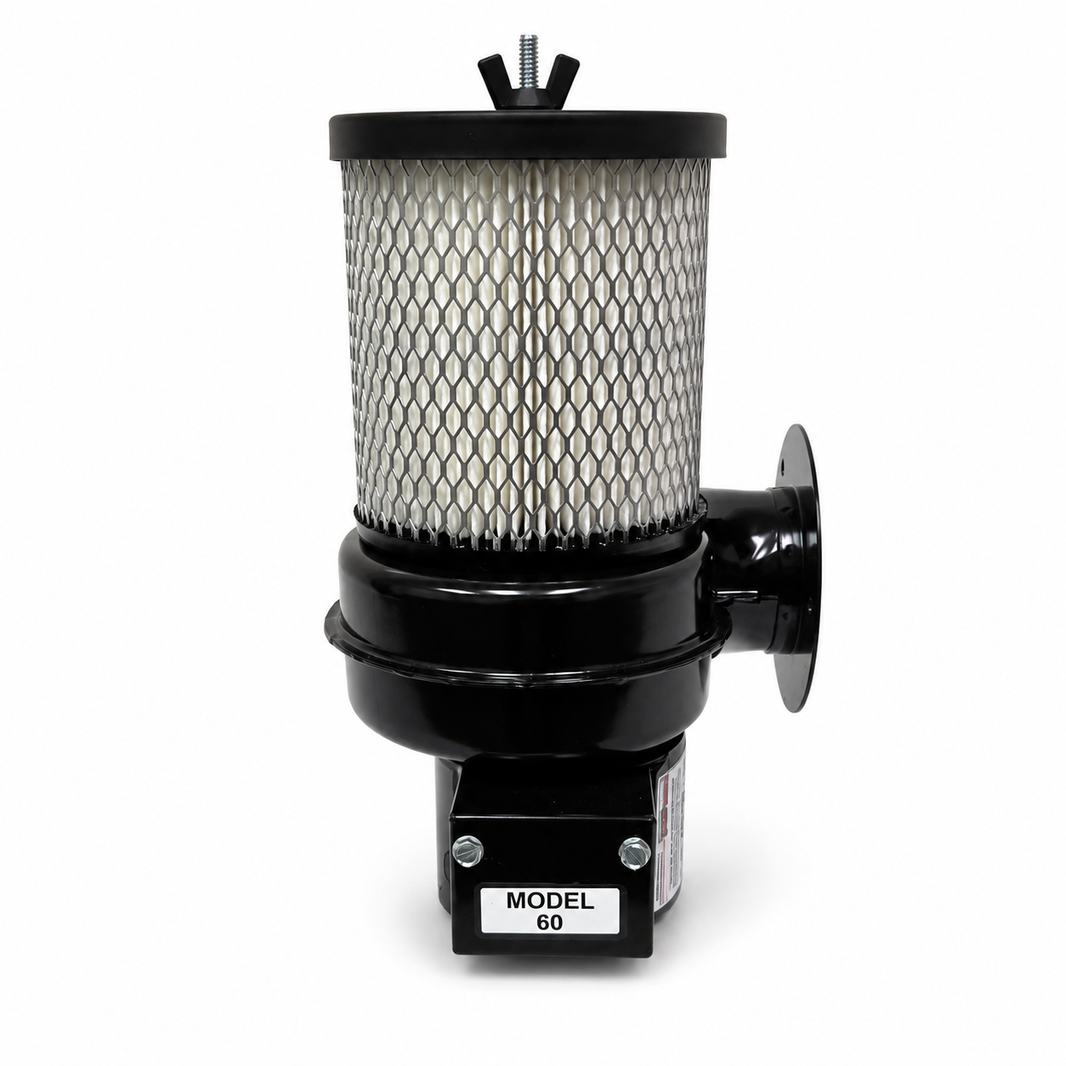 Electra-Kool Model 60 filtered blower with pleated paper filter alternate view