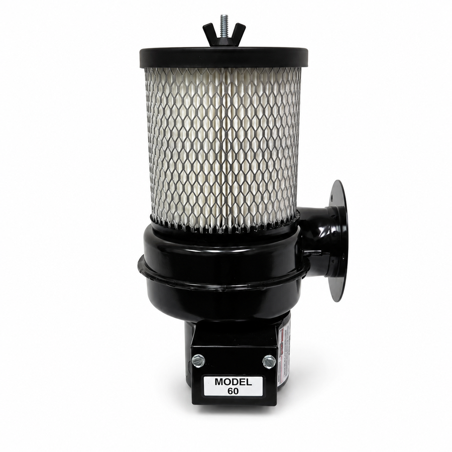 Electra-Kool Model 60 filtered blower with pleated paper filter alternate view