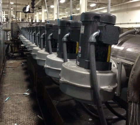 Electra-Kool Model 1000 blower helping maintain extrusion melt temperature