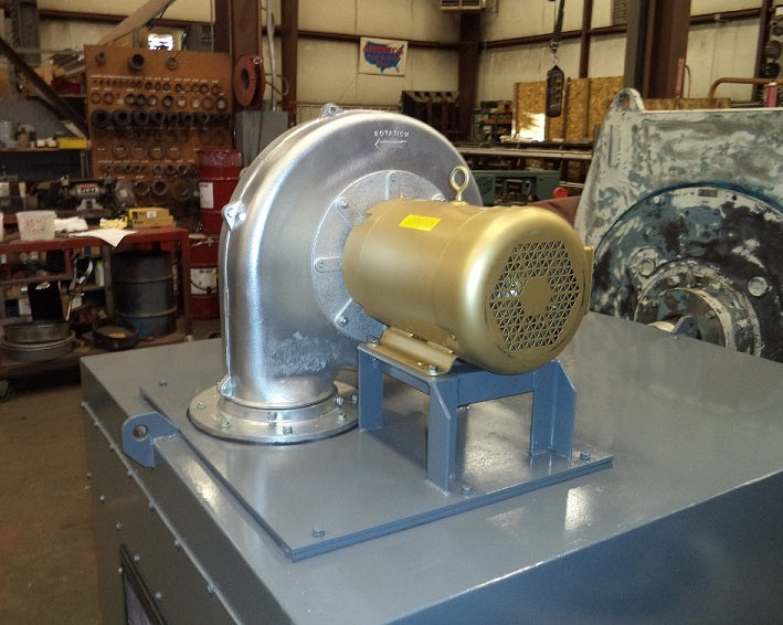Electra-Kool Model 3000 filtered blower mounted on an AC motor hood