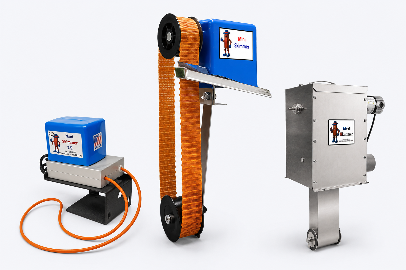 Wayne Products Mini-Skimmer and Maxi-Skimmer industrial oil skimmers