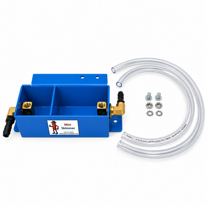 Mini-Sep Diverter Kit with separator tank, two clear hoses and mounting hardware