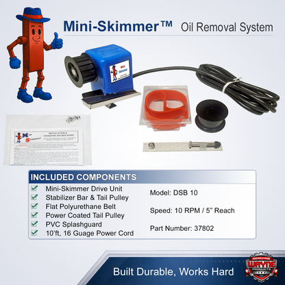 Mini-Skimmer flat polyurethane belt oil skimmer 10 RPM