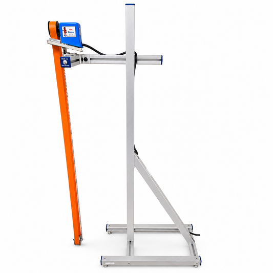 Mini-Skimmer adjustable stand with mounted belt oil skimmer