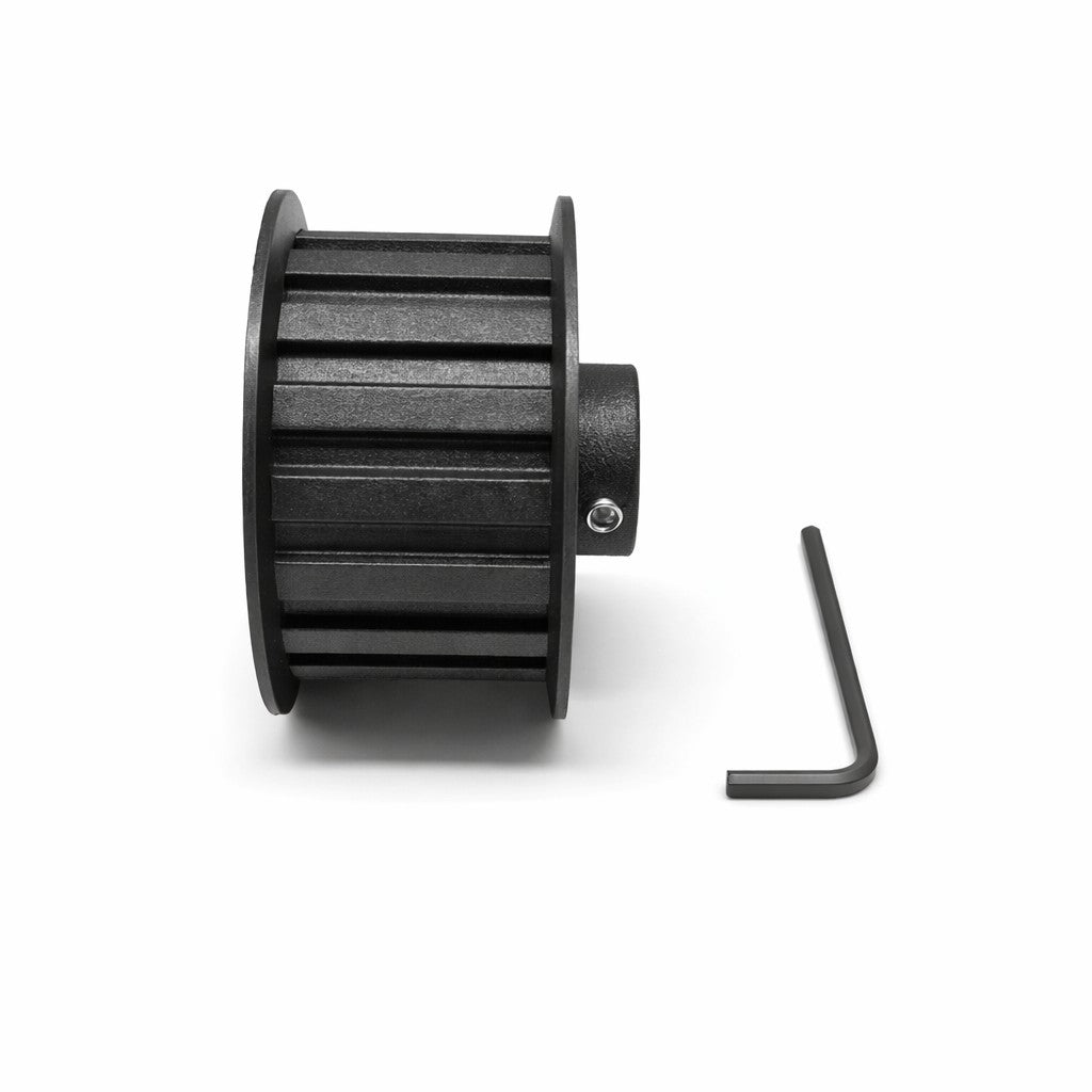 Mini-Skimmer drive pulley / drive wheel detail view