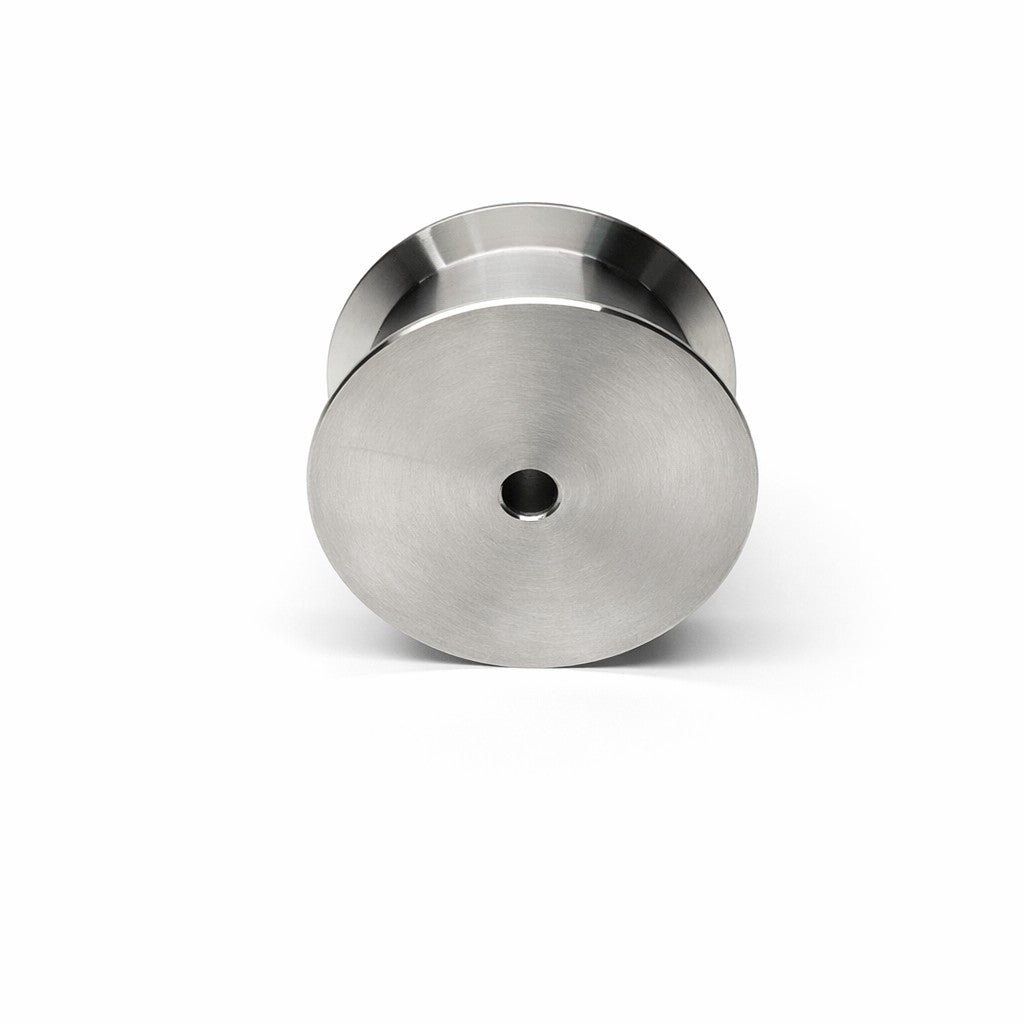 Mini-Skimmer stainless steel tail pulley end view