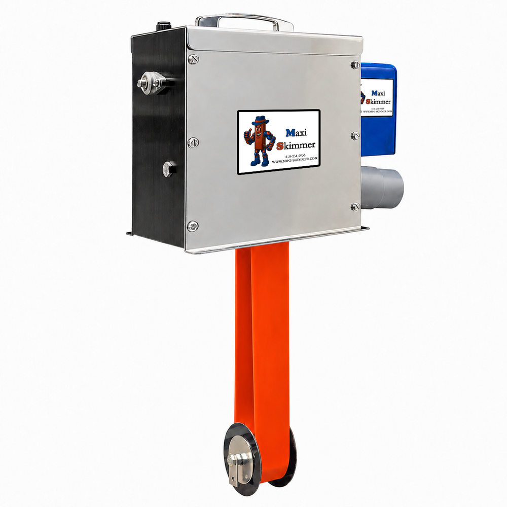 The fixed-speed SSP/2 provides greater capacity, wider belt options, and longer-reach configurations for larger remediation systems where flat polyurethane is compatible with the recovered fluid.