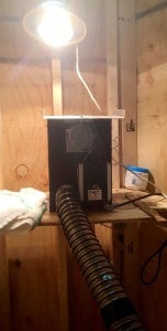 Maxi-Skimmer SSV/5 oil skimmer operating on a barbecue grease pit