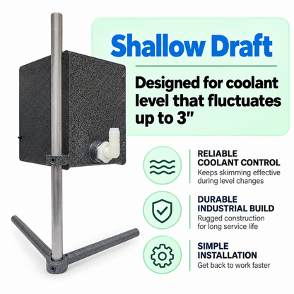 Skimerator shallow-draft unit